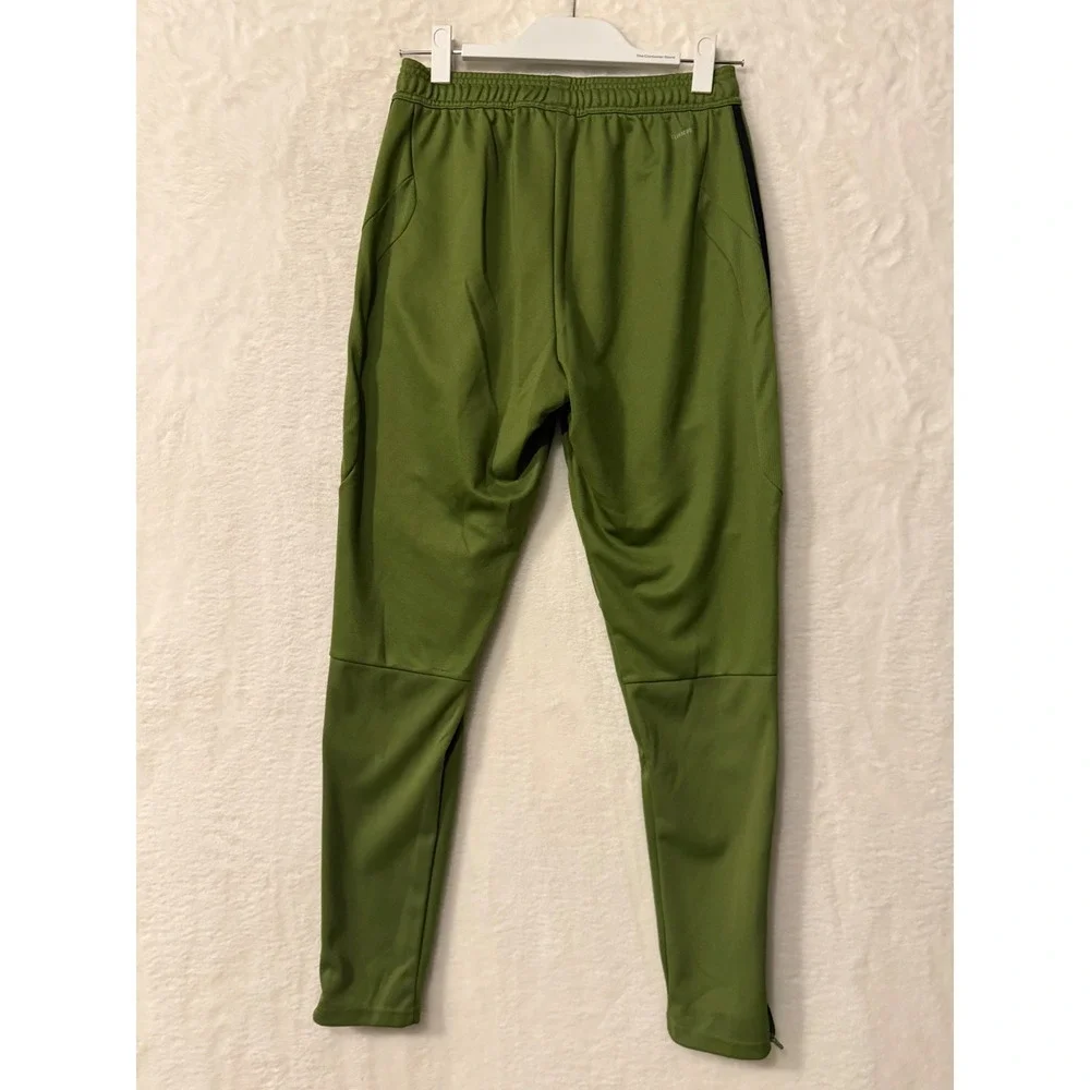 Adidas Tiro‎ Training Pants Mens Small Olive Green Black Striped Soccer Joggers